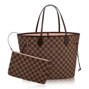 Louis Vuitton N41603 Neverfull MM Shoulder Bag Damier Ebene Canvas