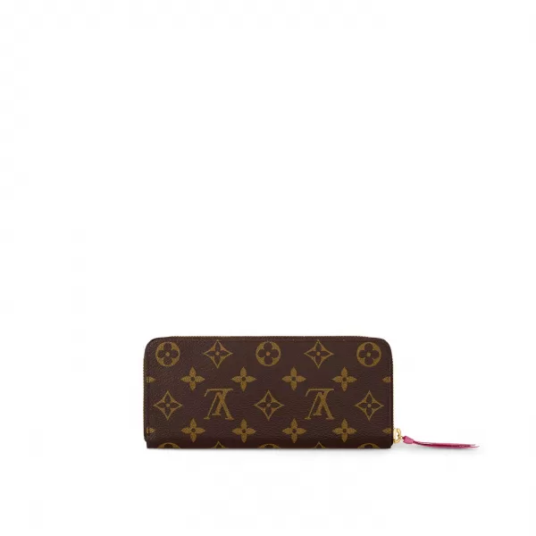 Louis Vuitton Monogram M60742 Clémence Wallet Fuchsia