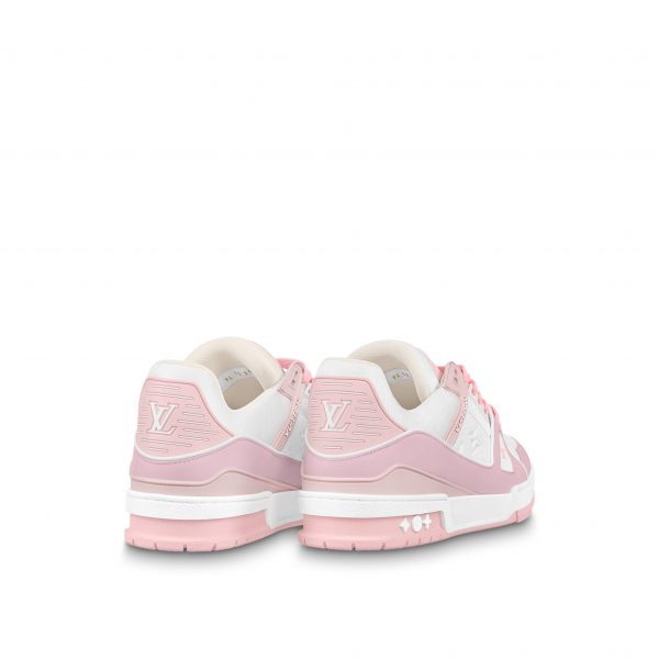 Louis Vuitton Trainer Sneaker Pink White 1ABOEI