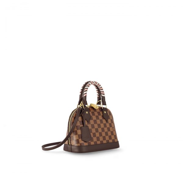 Louis Vuitton Damier Ebene coated canvas N40447 Braided Alma BB