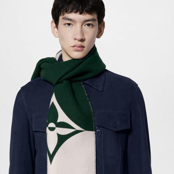 Louis Vuitton Dark Green M79139 Graphic Dual Scarf