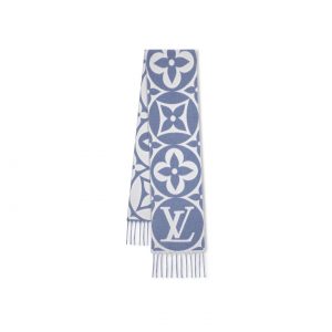 Louis Vuitton Blue M79214 FLIGHT MODE LV Medallion Scarf