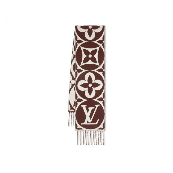 Louis Vuitton Brown M79215 FLIGHT MODE LV Medallion Scarf