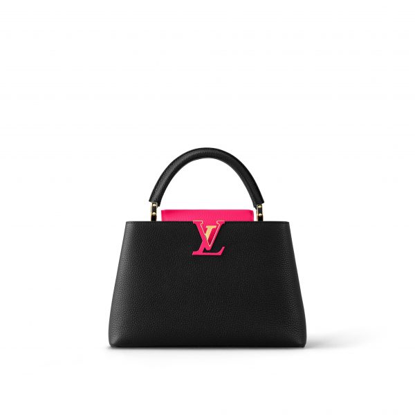 Louis Vuitton M59882 Capucines MM Black Rose Berlingot