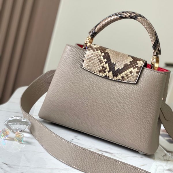 Louis Vuitton N82068 Capucines BB Steeple Gray