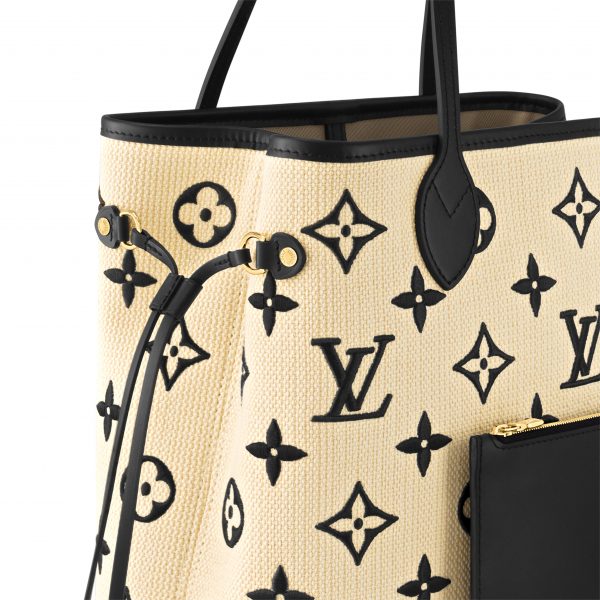 Louis Vuitton M22838 Neverfull MM Lotus cotton Black Beige