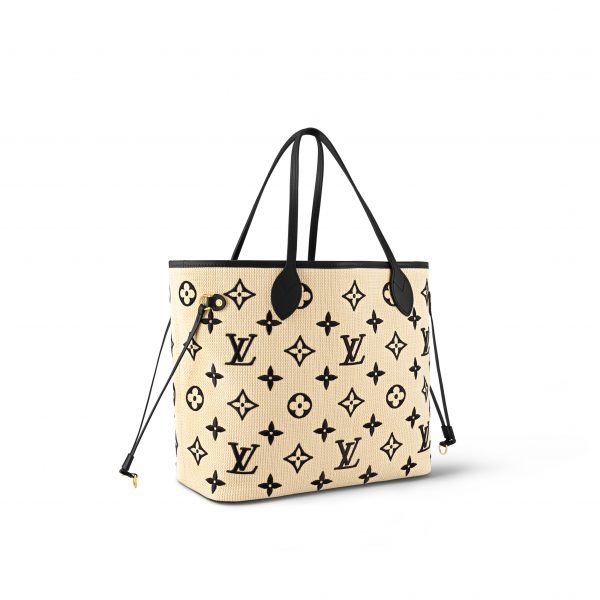 Louis Vuitton M22838 Neverfull MM Lotus cotton Black Beige