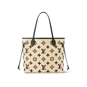 Louis Vuitton M22838 Neverfull MM Lotus cotton Black Beige