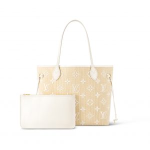 Louis Vuitton M22839 Neverfull MM Lotus Cotton White Beige