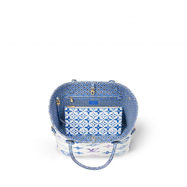 Louis Vuitton M22979 Neverfull MM Blue Monogram