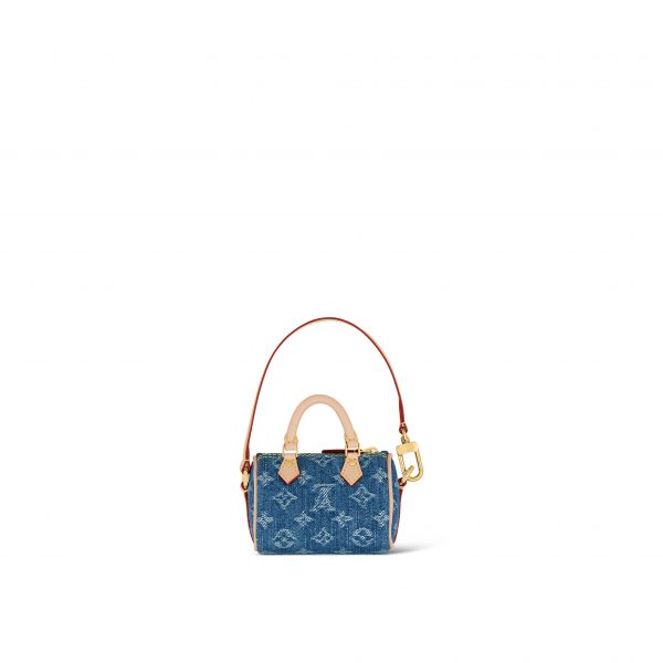 Louis Vuitton M01701 Micro Speedy Bag Charm Denim Blue