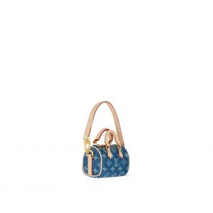 Louis Vuitton M01701 Micro Speedy Bag Charm Denim Blue