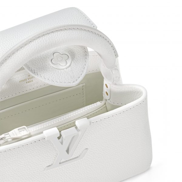 Louis Vuitton M23956 Capucines East-West Mini Optic White