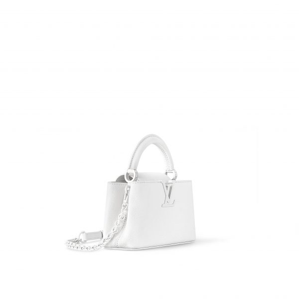 Louis Vuitton M23956 Capucines East-West Mini Optic White