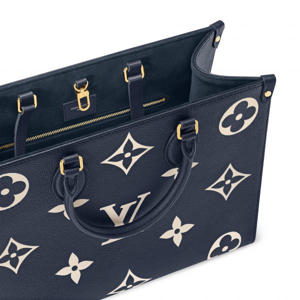 Louis Vuitton M47084 OnTheGo MM Navy Blue/Cream